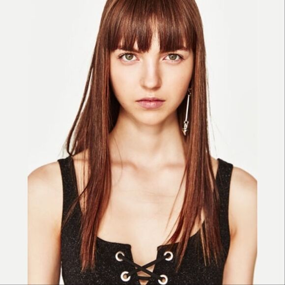 ✨HP✨ZARA SHIMMERY LACE-UP DRESS✨ - Picture 2 of 6